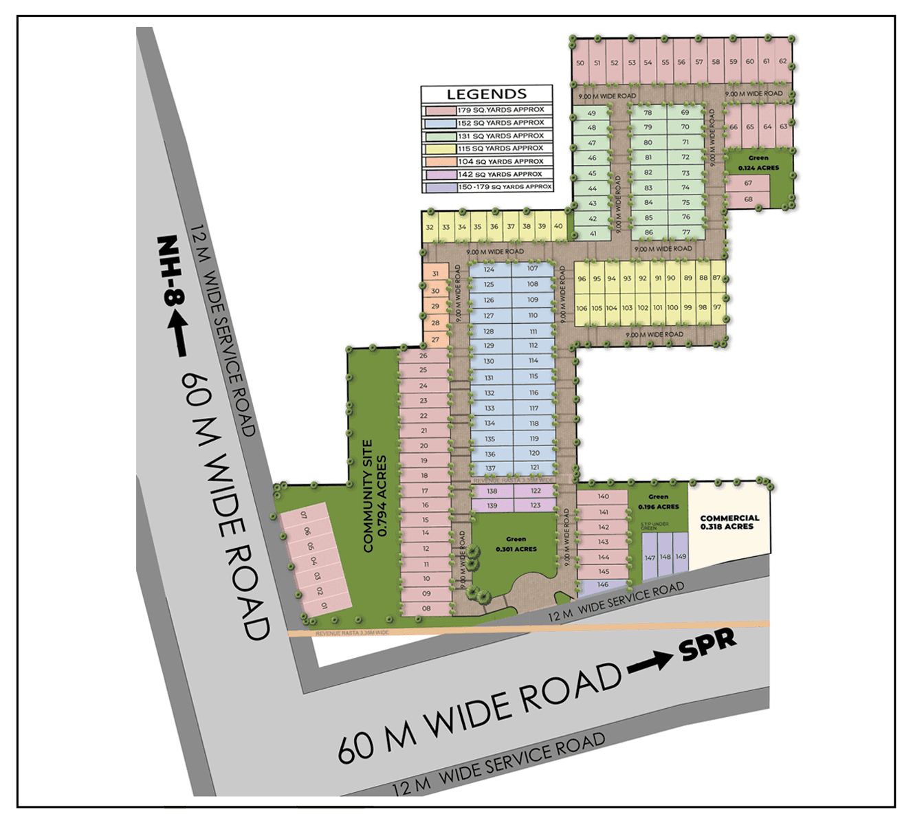 Residential Plots floor plan variation 1
