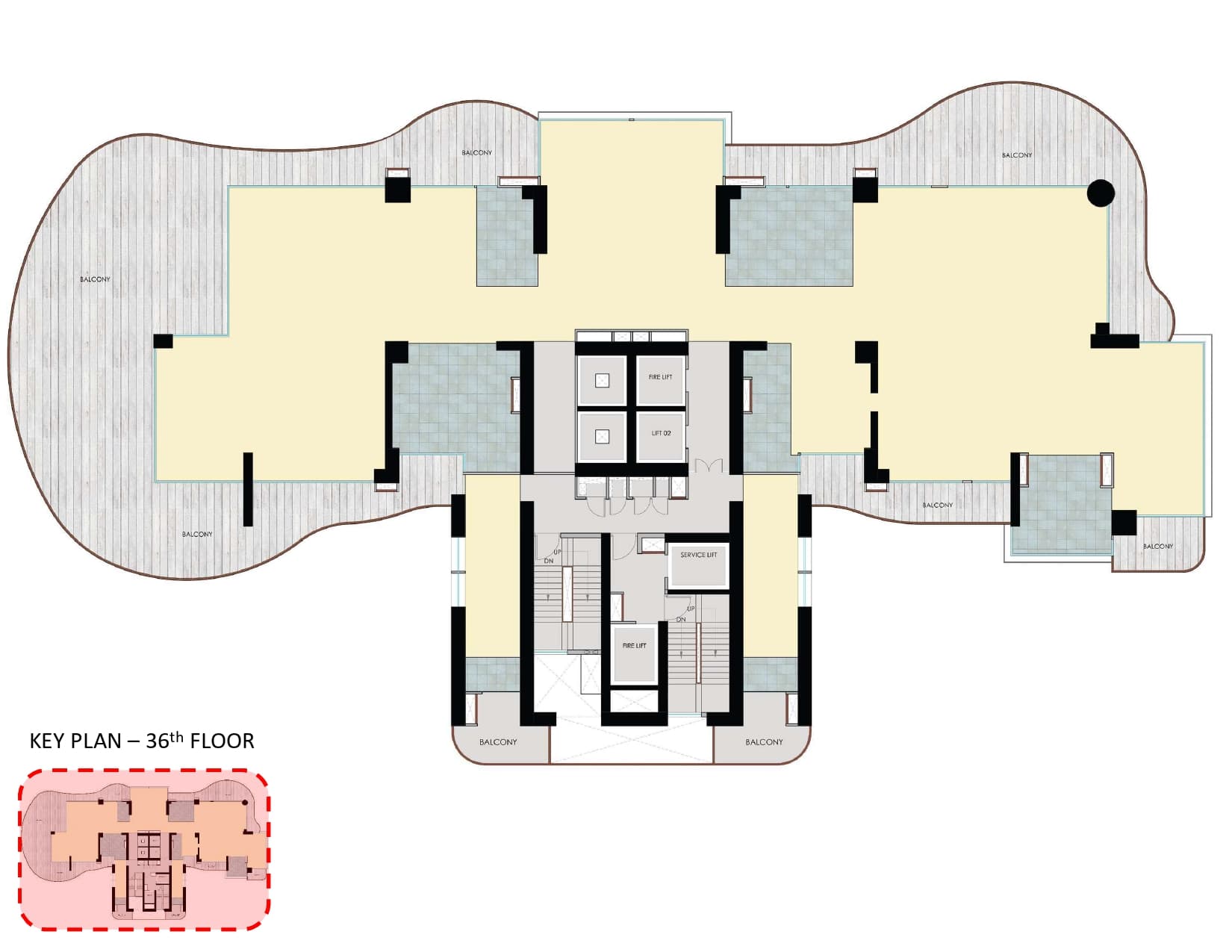 5 BHK floor plan variation 2
