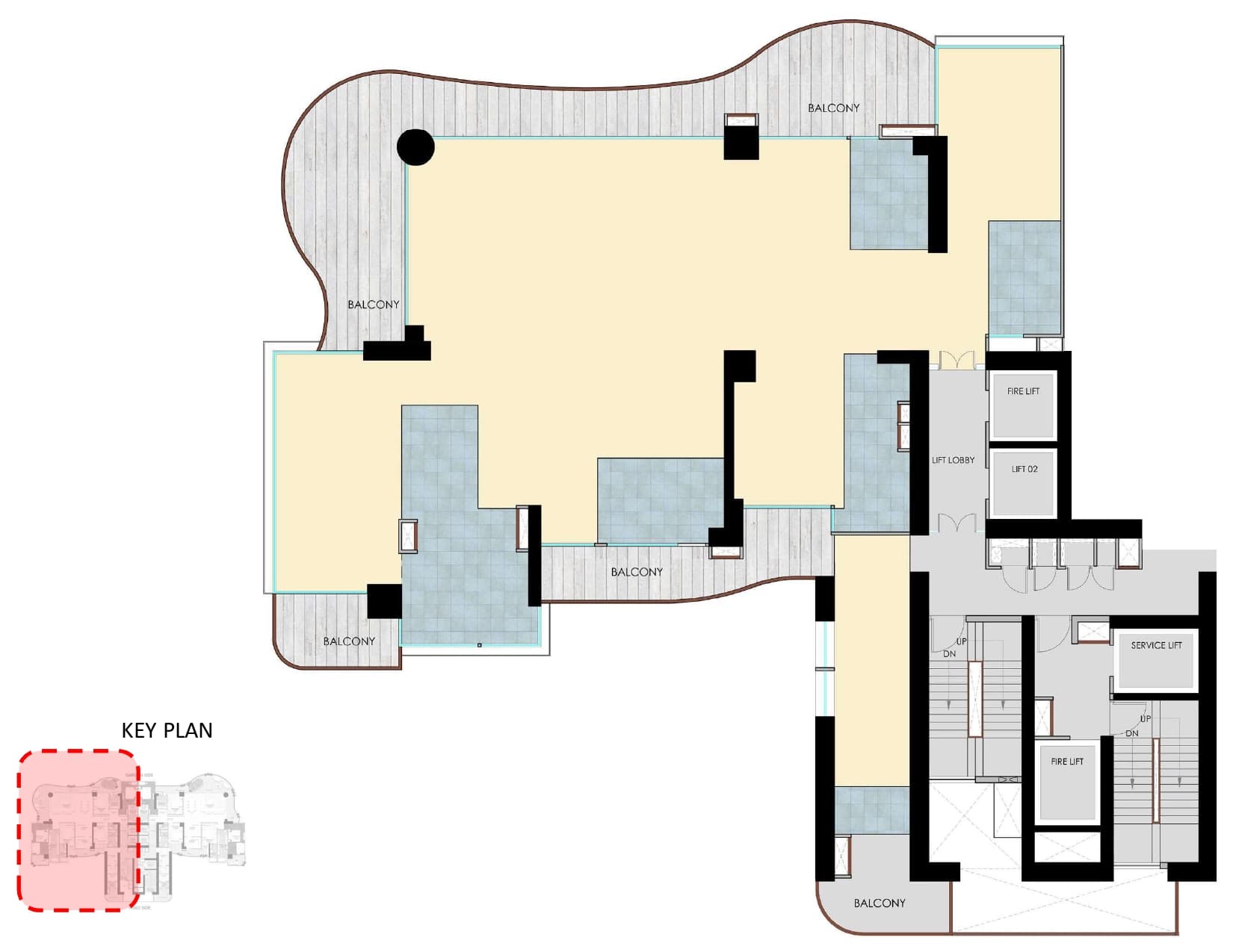 5 BHK floor plan variation 1