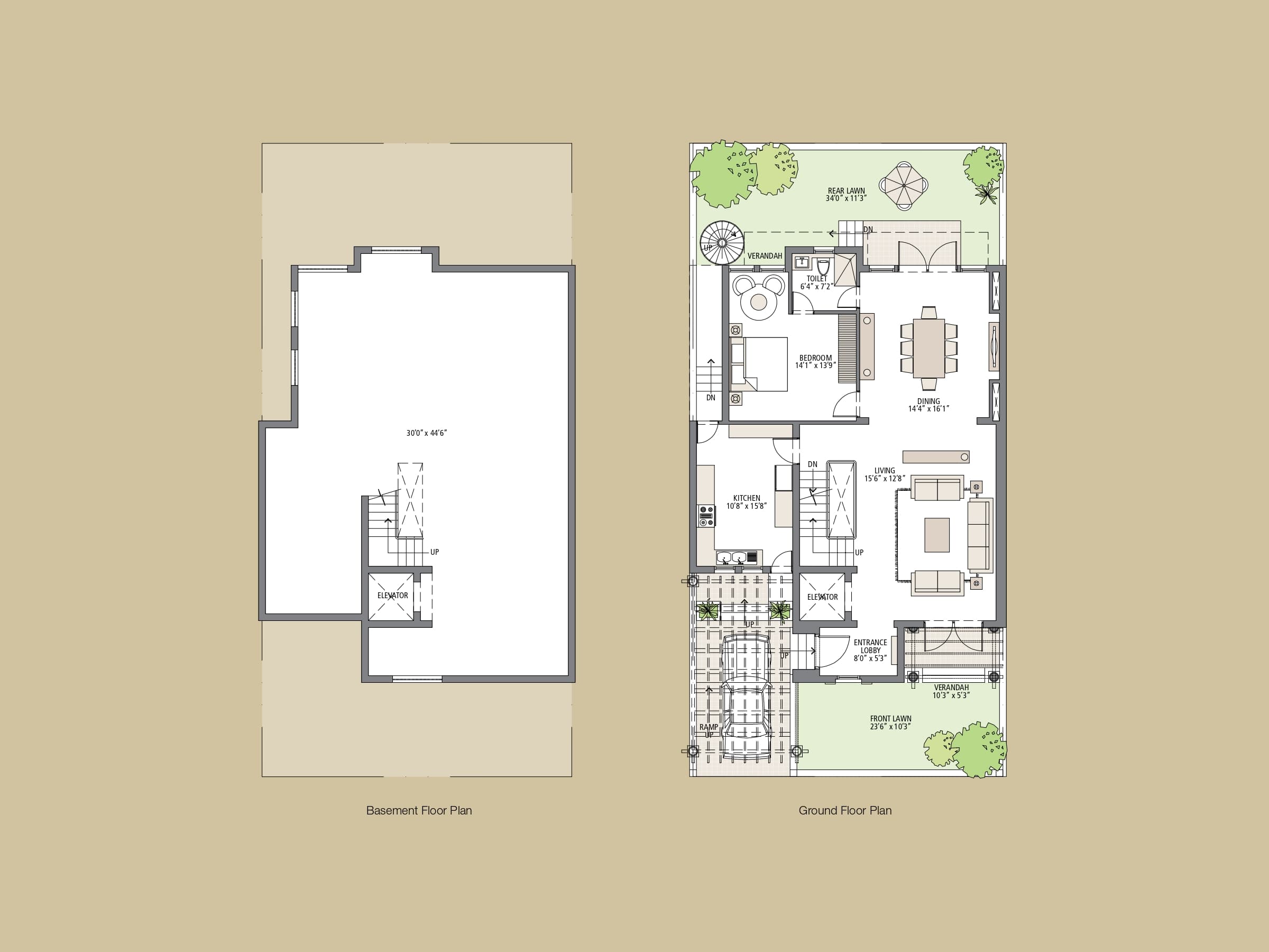 Villa floor plan variation 1