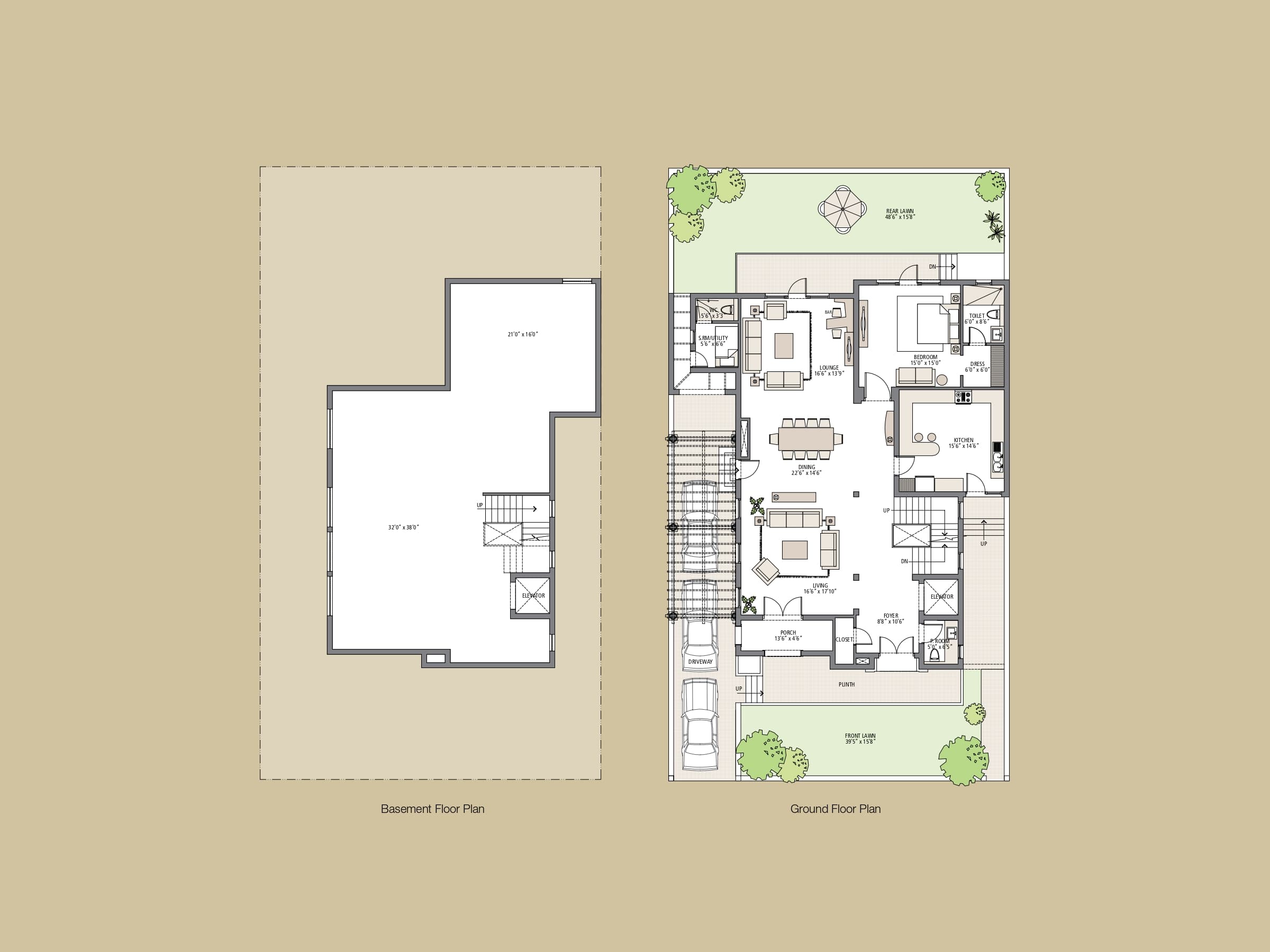 Villa floor plan variation 3