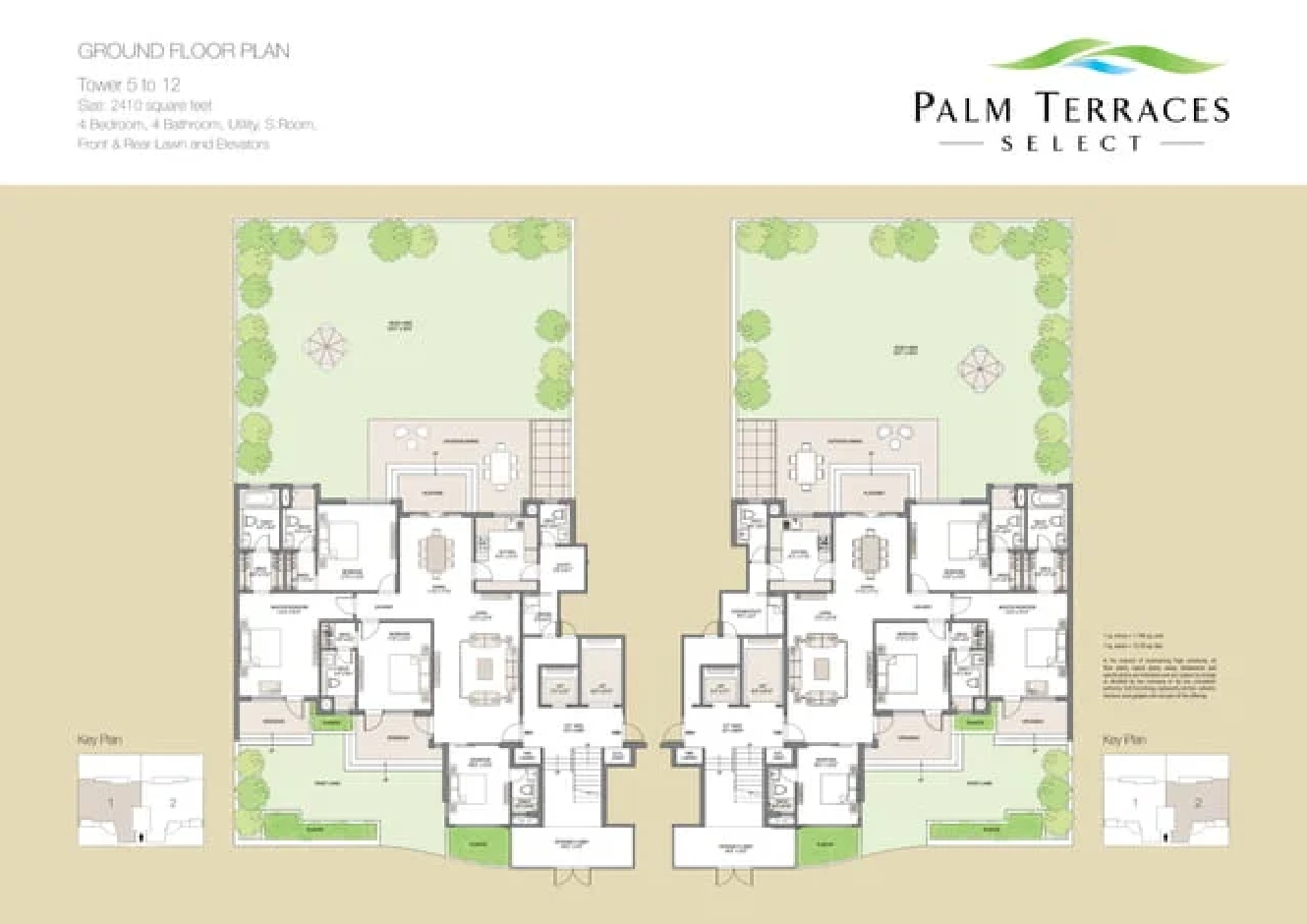 4 BHK floor plan variation 1