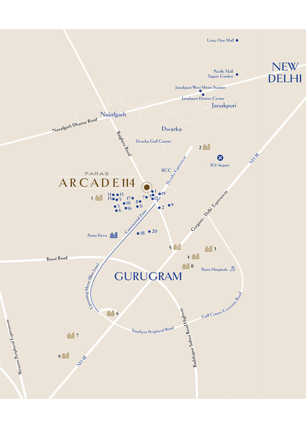 Paras Arcade 114 Sector 114 Gurgaon